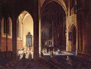 Neeffs, Peter the Elder Interio of a Gothic Church USA oil painting artist